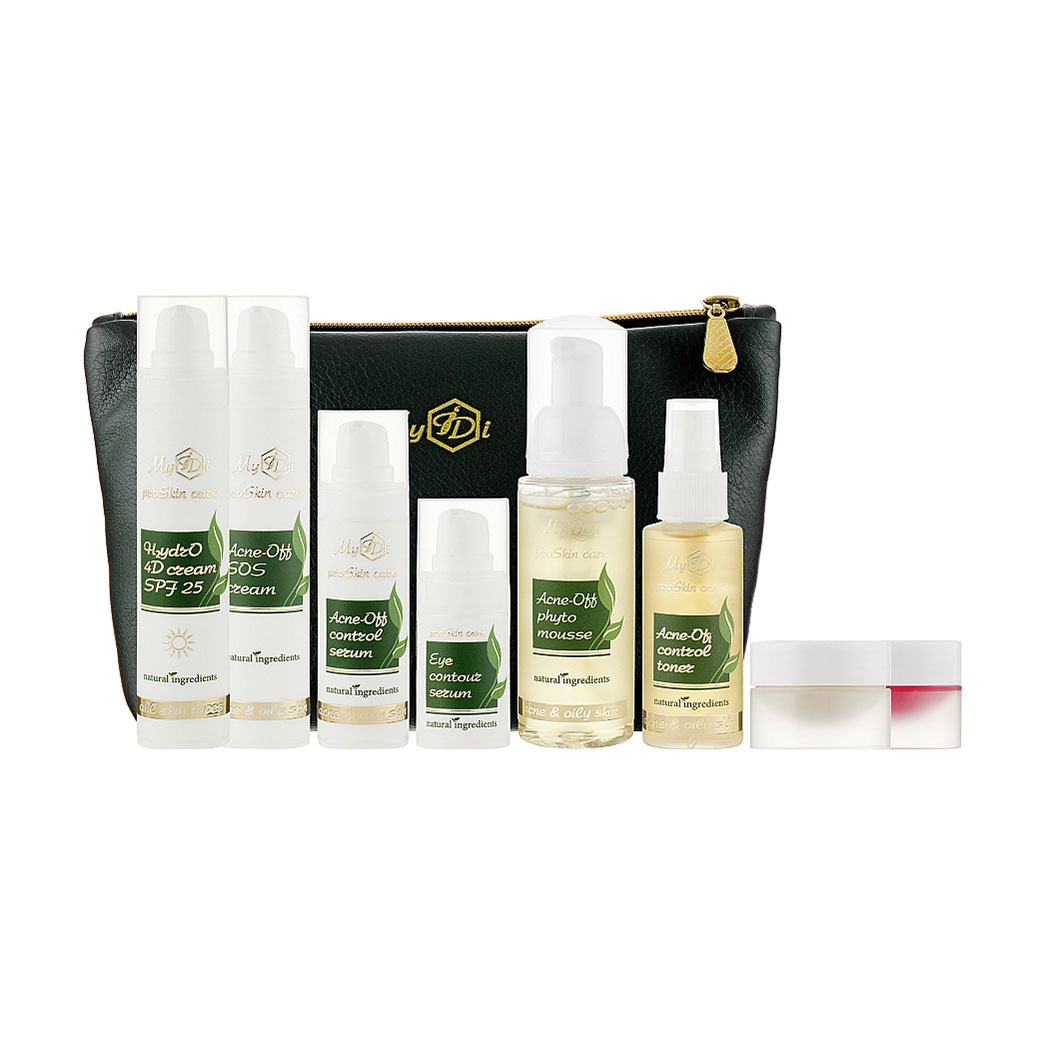Набір щоденного догляду за обличчям MyIDi Beauty Acne-Off Kit для жирної та проблемної шкіри, 9 предметів